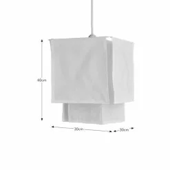 Dunelm Paksha Square Shade 30cm -wall lights Shop 30796663 alt04