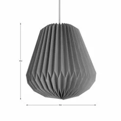 The Edited Life Origami Decagon Paper Pendant Grey -wall lights Shop 30796673 alt04