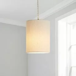 Dunelm Luna 15cm Cylinder Shade Natural