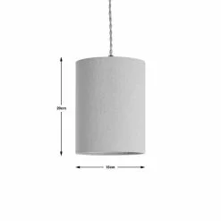 Dunelm Luna 15cm Cylinder Shade Natural -wall lights Shop 30796676 alt03