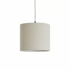 Dunelm Luna 20cm Drum Shade Natural -wall lights Shop 30796677 alt02