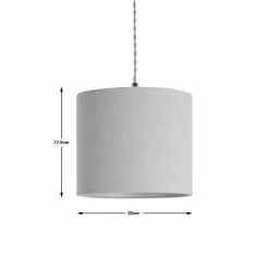 Dunelm Luna 20cm Drum Shade Natural -wall lights Shop 30796677 alt03