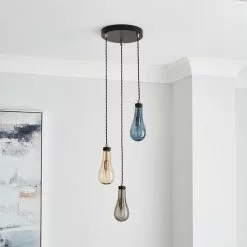 Dunelm Verne Glass 3 Light Cluster Ceiling Fitting -wall lights Shop 30798517 alt01