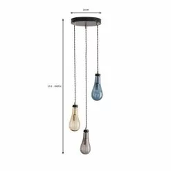 Dunelm Verne Glass 3 Light Cluster Ceiling Fitting -wall lights Shop 30798517 alt05