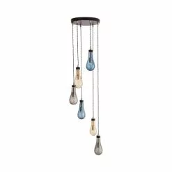 Dunelm Verne Glass 6 Light Cluster Ceiling Fitting -wall lights Shop 30798518 alt04