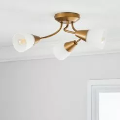 Dunelm Ordway Frosted 3 Light Ceiling Fitting -wall lights Shop 30798582 alt01