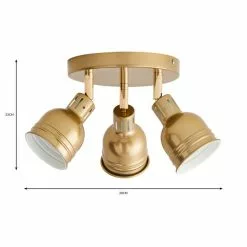 Dunelm Issac 3 Light Semi Flush Ceiling Fitting -wall lights Shop 30798585 alt05