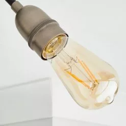 Dunelm Marsden 3 Light Semi Flush Ceiling Fitting, Black And Nickel -wall lights Shop 30798587 alt02