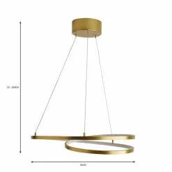 Dunelm Menton Integrated LED Swirl Ceiling Fitting -wall lights Shop 30798594 alt05