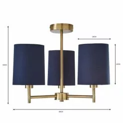 Dunelm Prescot 3 Light Ceiling Fitting -wall lights Shop 30798601 alt07