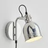 Dunelm Issac Chrome Effect Plug In Wall Light -wall lights Shop 30798622