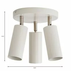 Dunelm Leila 3 Light Semi Flush Ceiling Fitting -wall lights Shop 30798630 alt05