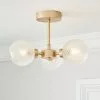 Dunelm Elodie 3 Light Semi Flush Ceiling Fitting -wall lights Shop 30798647