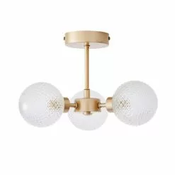 Dunelm Elodie 3 Light Semi Flush Ceiling Fitting -wall lights Shop 30798647 alt04