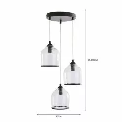 Dunelm Lenny 3 Light Cluster Ceiling Fitting 13 Dunelm Lenny 3 Light Cluster Ceiling Fitting -wall lights Shop 30798652 alt05