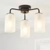 Dunelm Palazzo Semi Flush 3 Frosted Light Fitting -wall lights Shop 30798679