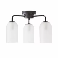 Dunelm Palazzo Semi Flush 3 Frosted Light Fitting -wall lights Shop 30798679 alt04