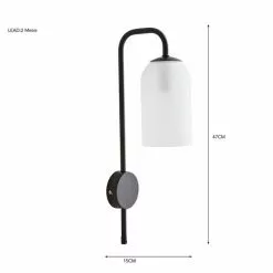 Dunelm Palazzo Frosted Plug In Wall Lamp -wall lights Shop 30798683 alt05