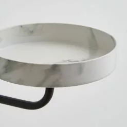 Dunelm Aubrey Exposed Bulb Shelf Wall Light Black And Faux Marble -wall lights Shop 30802437 alt02