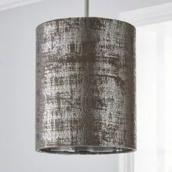 Dunelm Romano 18cm Cylinder Silver Lamp Shade 8 Dunelm Romano 18cm Cylinder Silver Lamp Shade -wall lights Shop 30808834 alt01