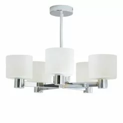 Dunelm Erin Frosted 5 Light Ceiling Fitting -wall lights Shop 30818152 alt04