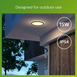 Philips Superslim Integrated LED Outdoor Ceiling Light, Warm White -wall lights Shop 30838295 alt05