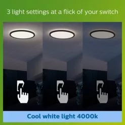 Philips Superslim Integrated LED Outdoor Ceiling Light, Cool White -wall lights Shop 30838297 alt04