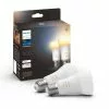 Philips HUE Smart 8 Watt ES LED Tunable GLS Bulb 2 Pack -wall lights Shop 30838359