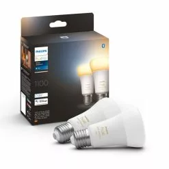 Philips HUE Smart 8 Watt ES LED Tunable GLS Bulb 2 Pack
