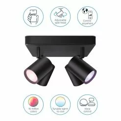 WiZ Connected WiZ Imageo Smart 4 Light LED Adjustable Spotlight 10 WiZ Connected WiZ Imageo Smart 4 Light LED Adjustable Spotlight -wall lights Shop 30838378 alt02